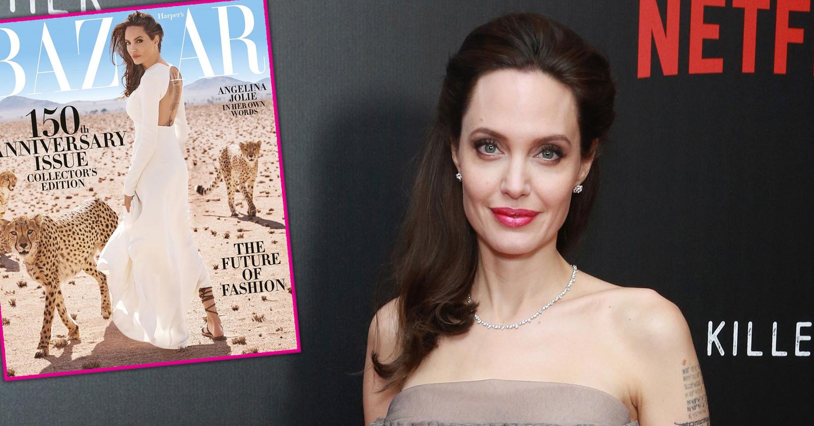 Angelina Jolie Covers 'Harper's Bazaar' Amid Harvey Weinstein Scandal