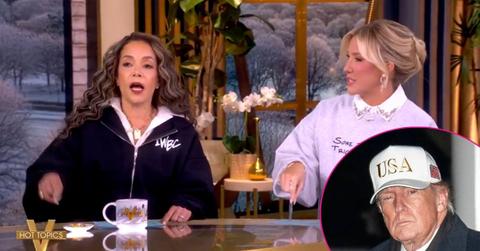 Composite photo of Sunny Hostin, Savannah Chrisley and Donald Trump