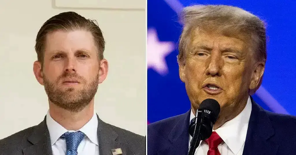 Composite photo of Eric trump and Donald Trump