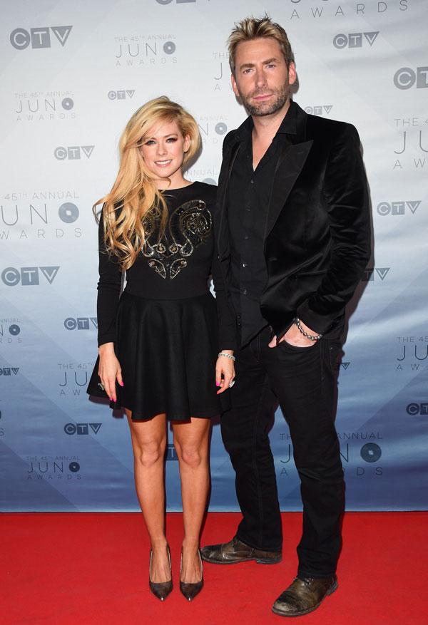 avril lavigne chad kroeger couple reunite juno awards