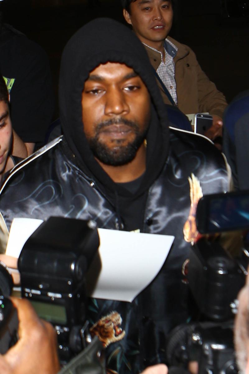 Kanye West is seen at LAX