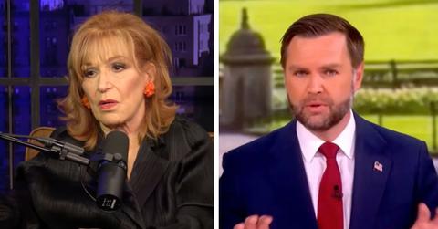Photo of Joy Behar and J.D. Vance