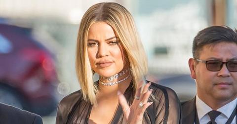 Khloe Kardashian shows off her curves in tight black jeans as she arrives to Jimmy Kimmel Live! in Hollywood, CA