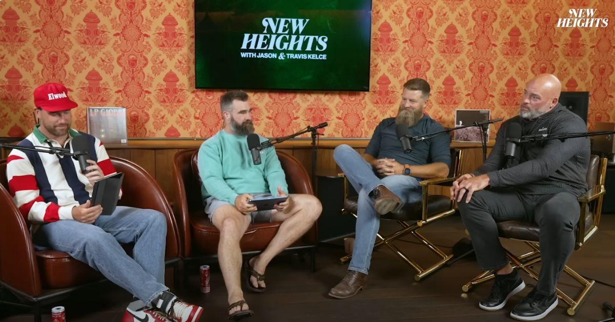 Photo of Jason Kelce, Travis Kelce, Andrew Whitworth and Ryan Fitzpatrick
