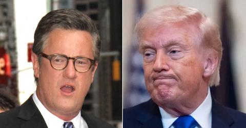 Split photo of Joe Scarborough and Donald Trump.