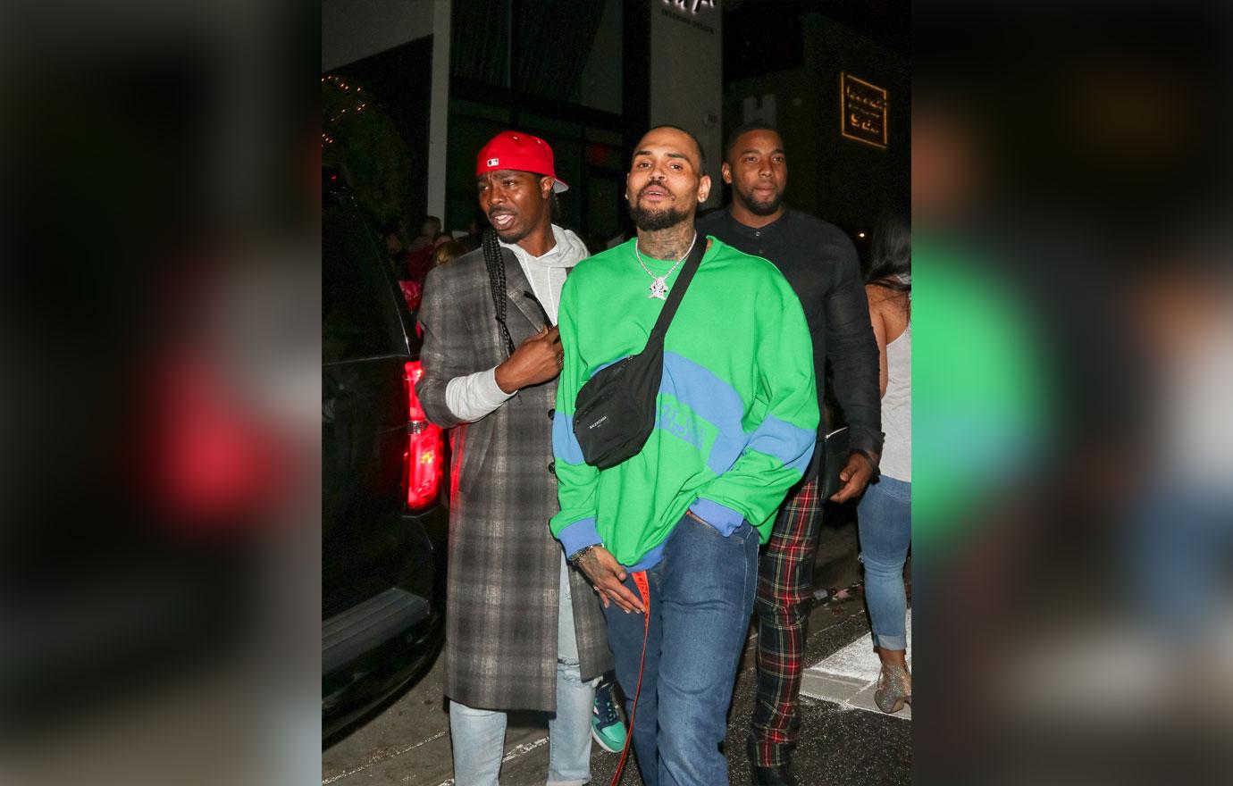 Chris Brown outside Poppy Nightclub in West Hollywood