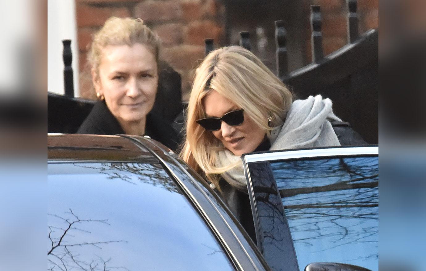 EXCLUSIVE: Kate Moss is all smiles as she is seen leaving her Hampstead home in London to go out with a friend.