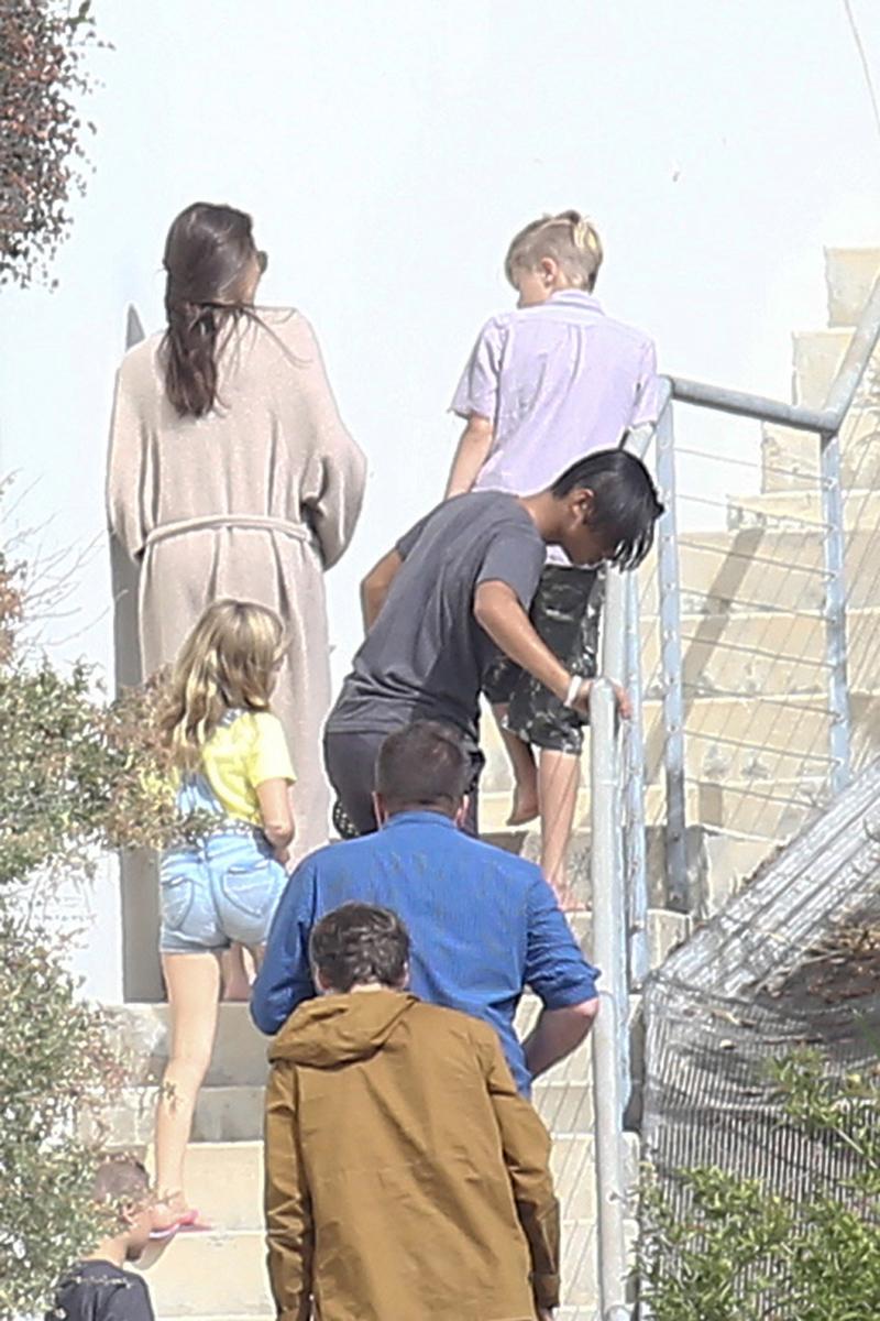 *PREMIUM EXCLUSIVE* Angelina Jolie finally emerges with her whole brood and brother **MUST CALL FOR PRICING**