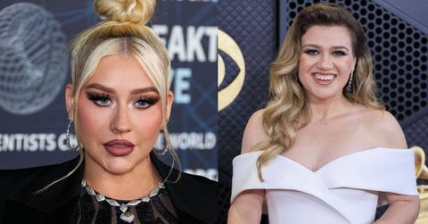 Composite photo of Christina Aguilera and Kelly Clarkson