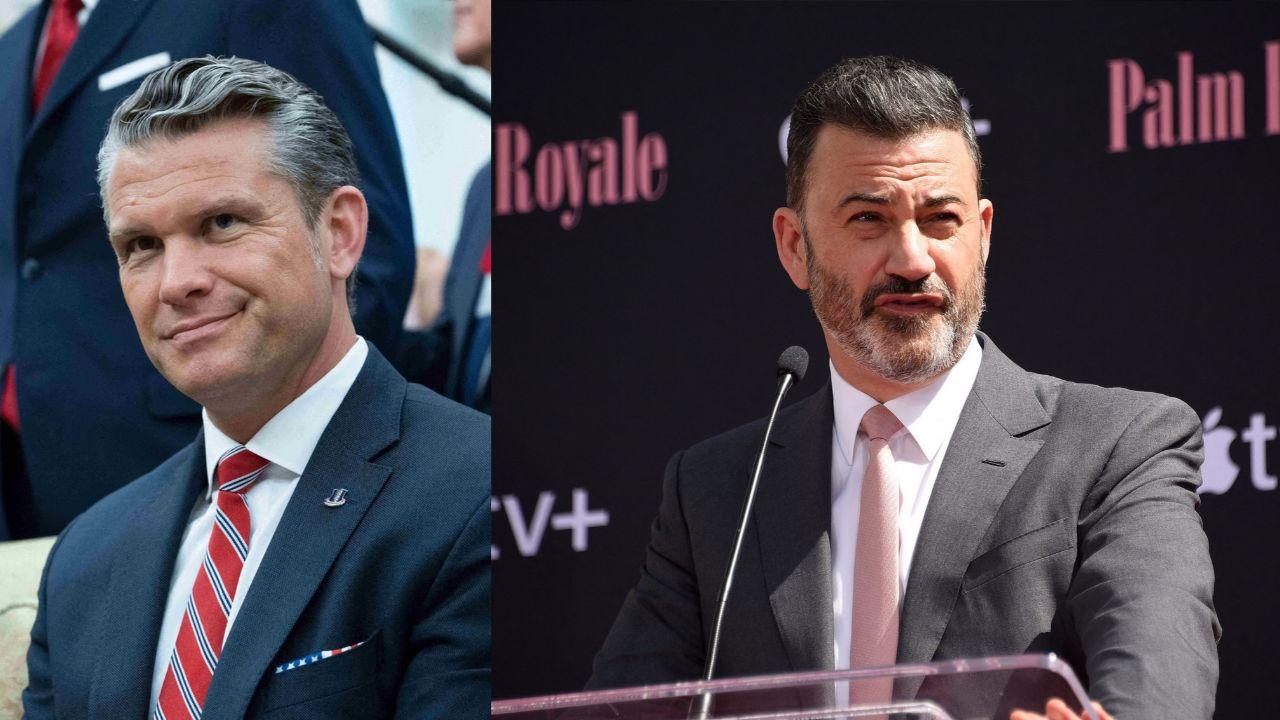 Image of Pete Hegseth and Jimmy Kimmel