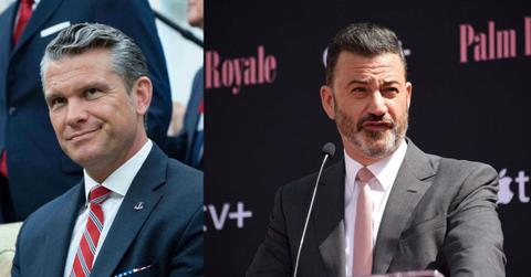 Image of Pete Hegseth and Jimmy Kimmel