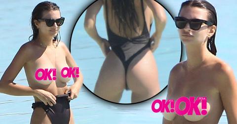 emily ratajkowski naked topless boobs bikini mexico