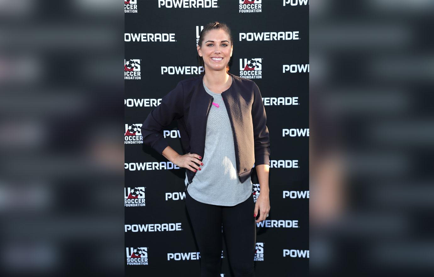 Alex Morgan attends the unveiling of the POWERADE and U.S. Soccer Foundation Power Pitch