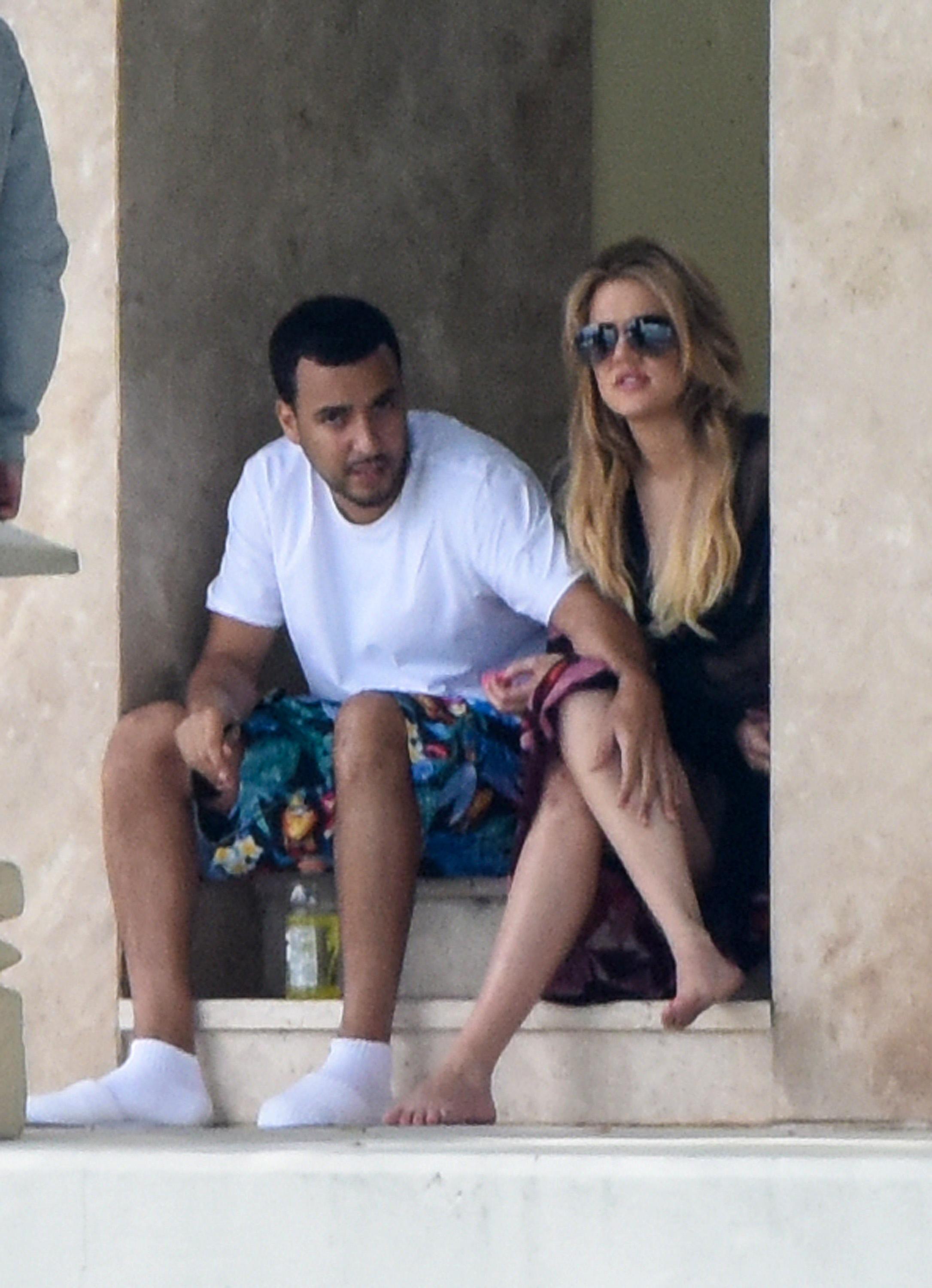 EXCLUSIVE: INF &#8211; Khloe Kardashian And French Montana Are Clearly On Again As They Are Seen Showing Some PDA On A Dock While Vacationing At Diddy&#8217;s House In Miami Beach