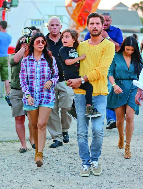 Kourtney Kardashin, Scott Disick and Mason Disick