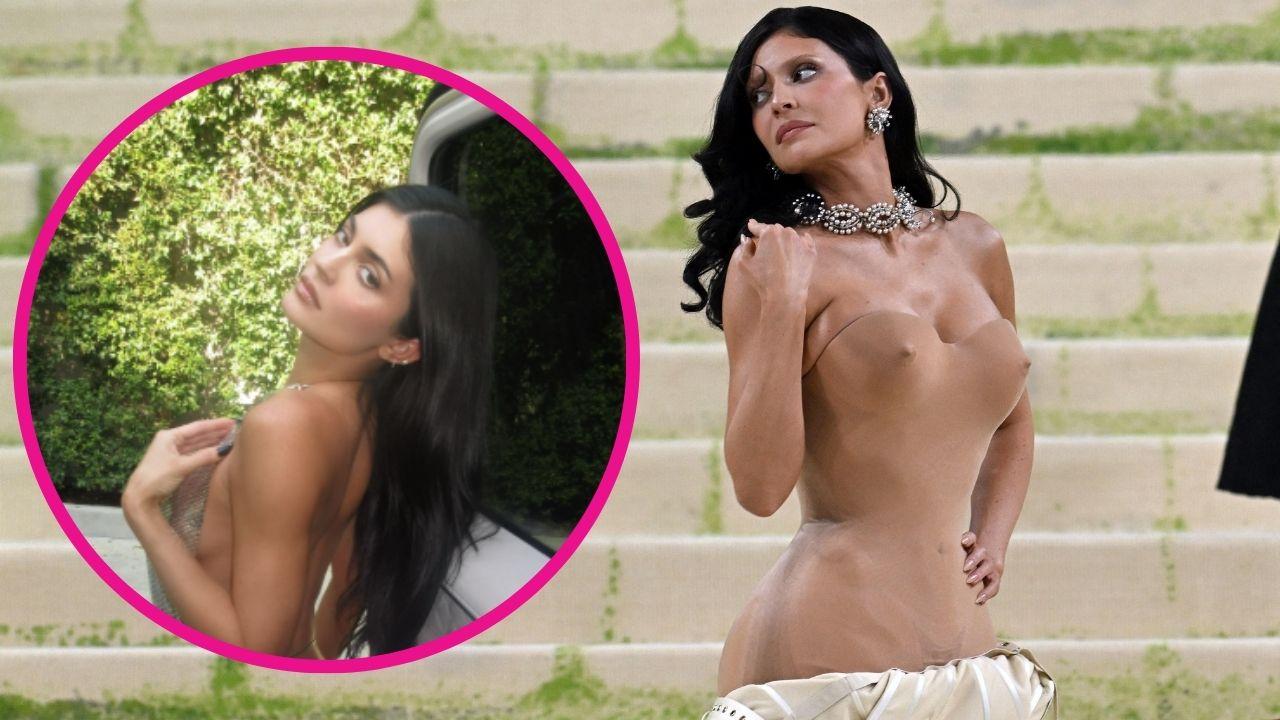 Image of Kylie Jenner wore a scandalous backless top as she posed for the recent photos.