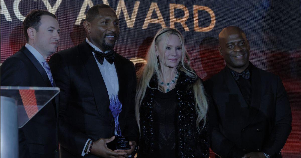 nfl legend and hall of famer ray lewis honored at  victoriaas voice gala