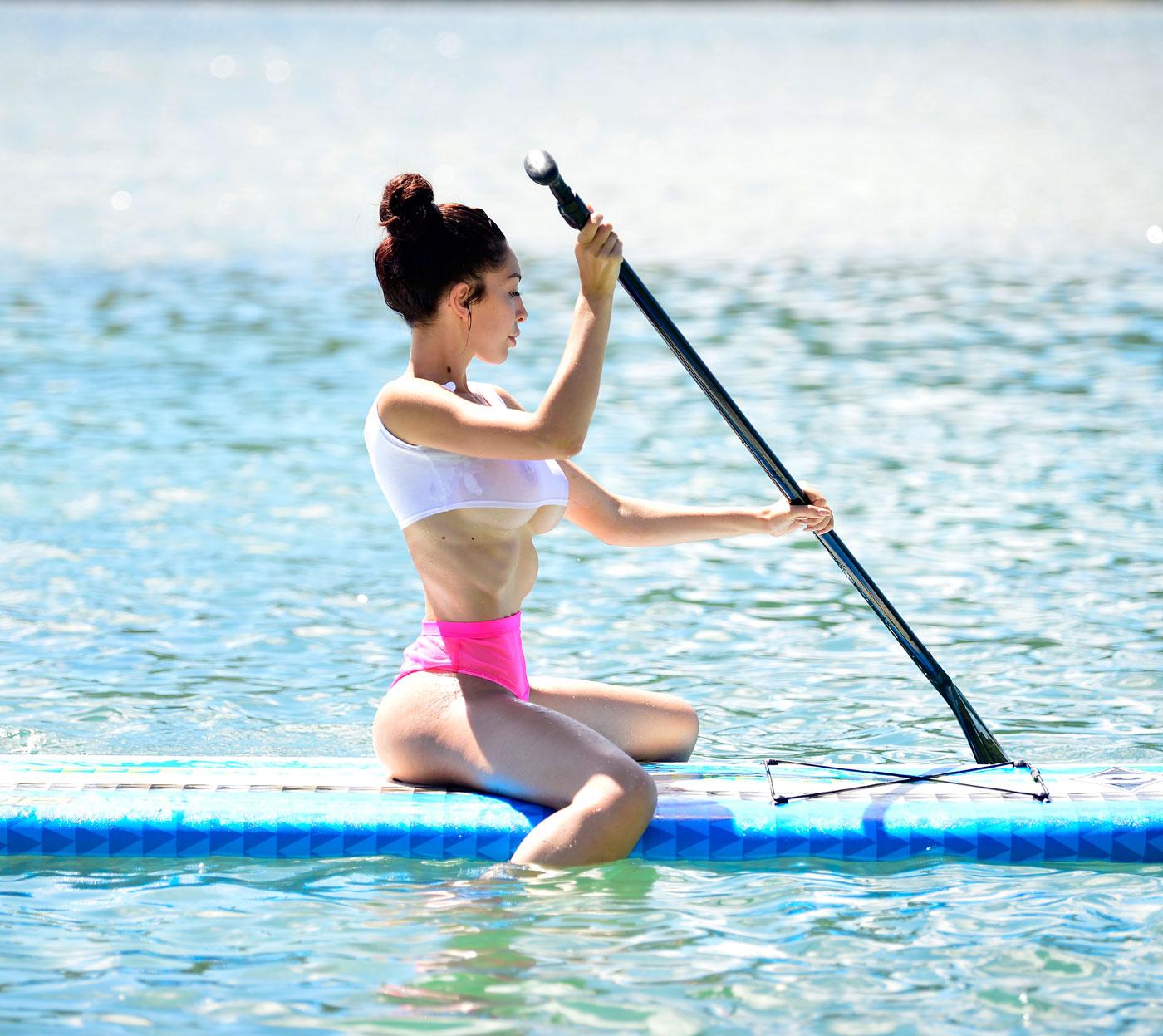 EXCLUSIVE: Farrah Abraham leaves little to the imagination during a paddle session!