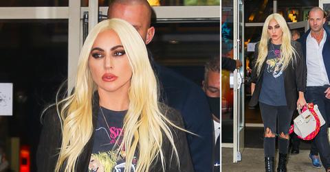 lady gaga looks stuns in casual chic look house of gucci screening nyc photos