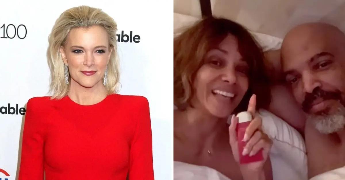 Photo of Megyn Kelly and a picture of Halle Berry with Van Hunt
