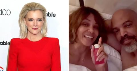 Photo of Megyn Kelly and a picture of Halle Berry with Van Hunt