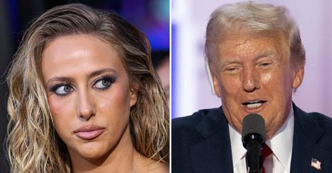 Composite photo of Brittany Mahomes and Donald Trump.