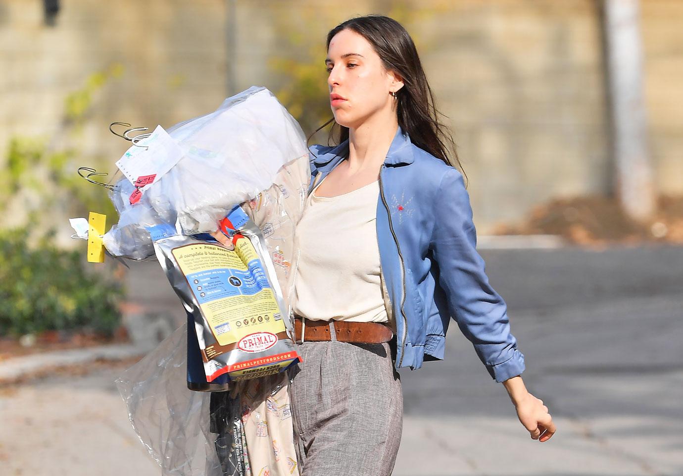 scout willis spotted running errands walking dog photos