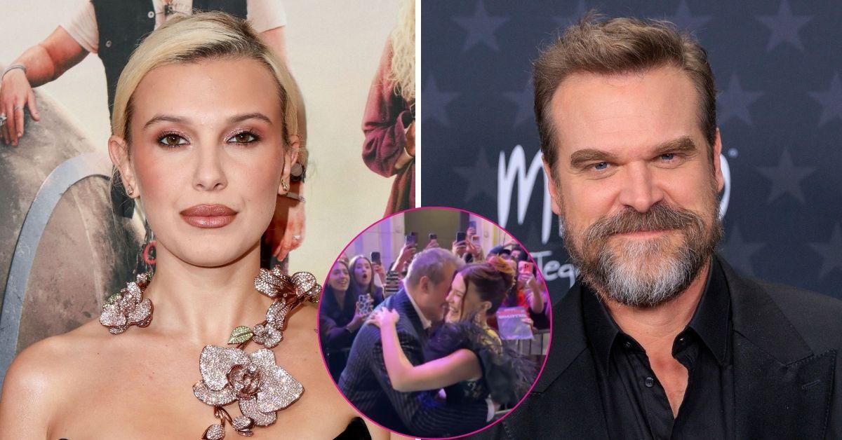 millie bobby brown david harbour reunite
