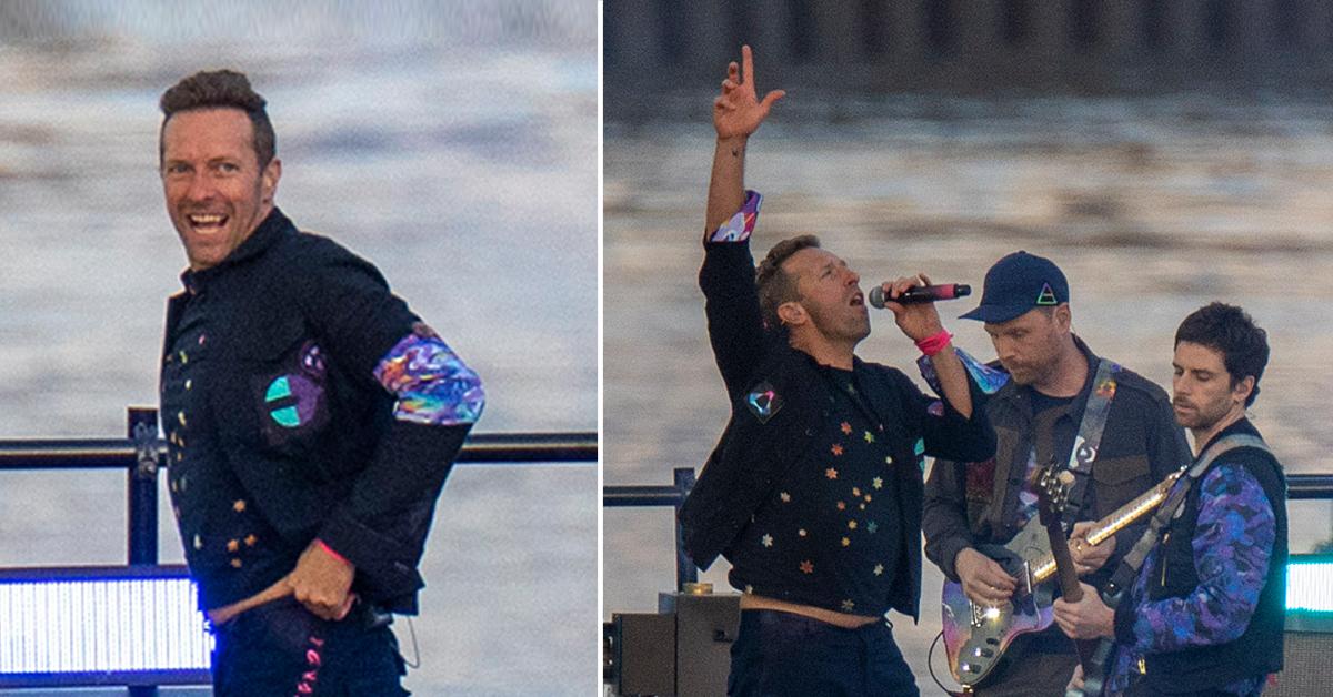 coldplay perform on the river thames