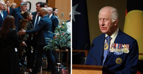 king charles remains strong after yelled lidia thorpe australia tour