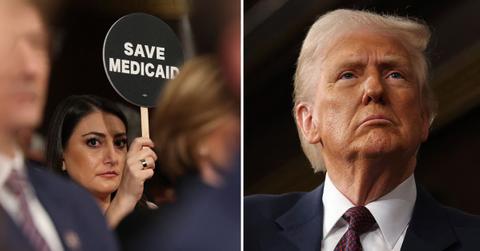 Composite photo of Donald Trump and bingo sign