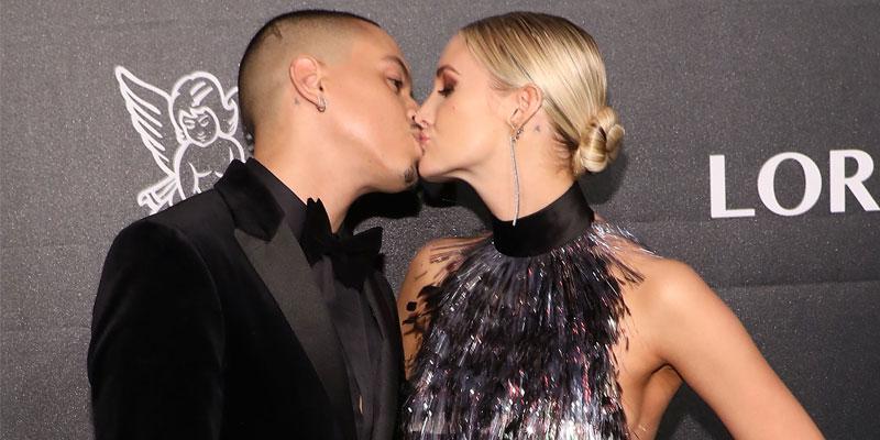 ashlee simpson and evan ross kiss