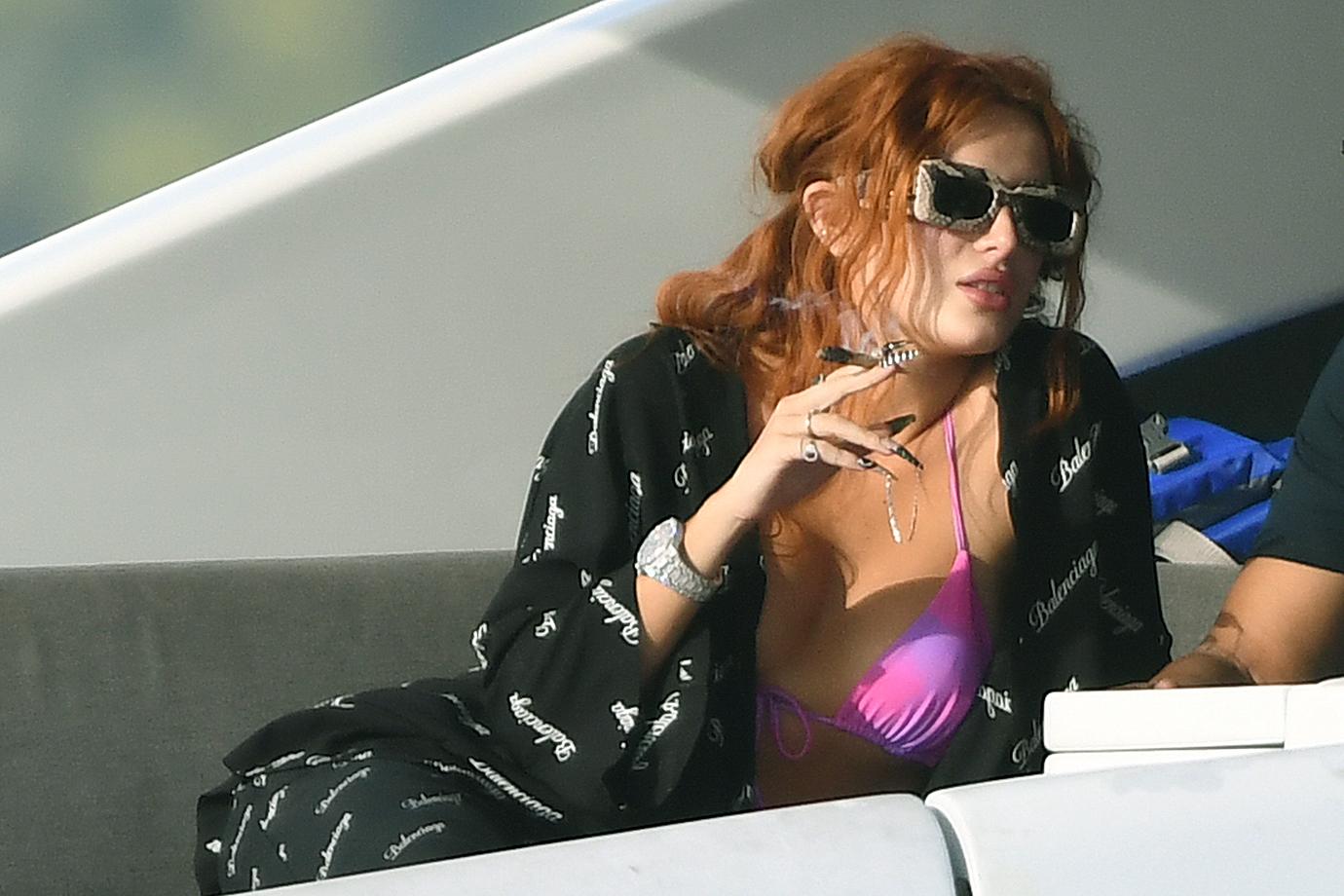 bella thorne photo shoot on yacht in miami