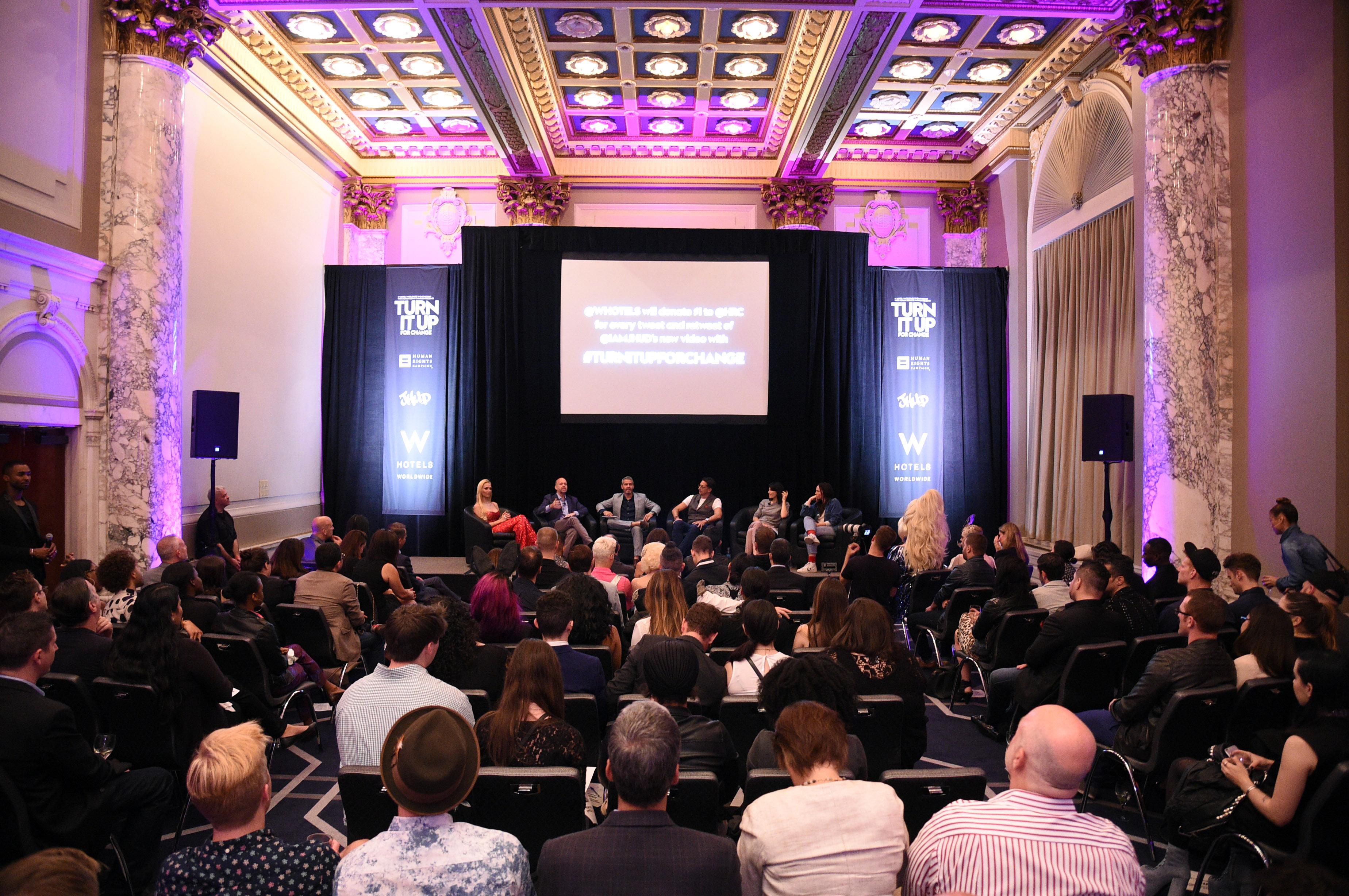 W Hotels, HRC And Andy Cohen At TURN IT UP FOR CHANGE Panel Discussion And Screening Of Jennifer Hudson&#8217;s &#8220;I Still Love You&#8221; Music Video