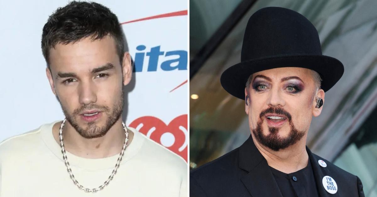 Photo of Liam Payne; picture of Boy George.