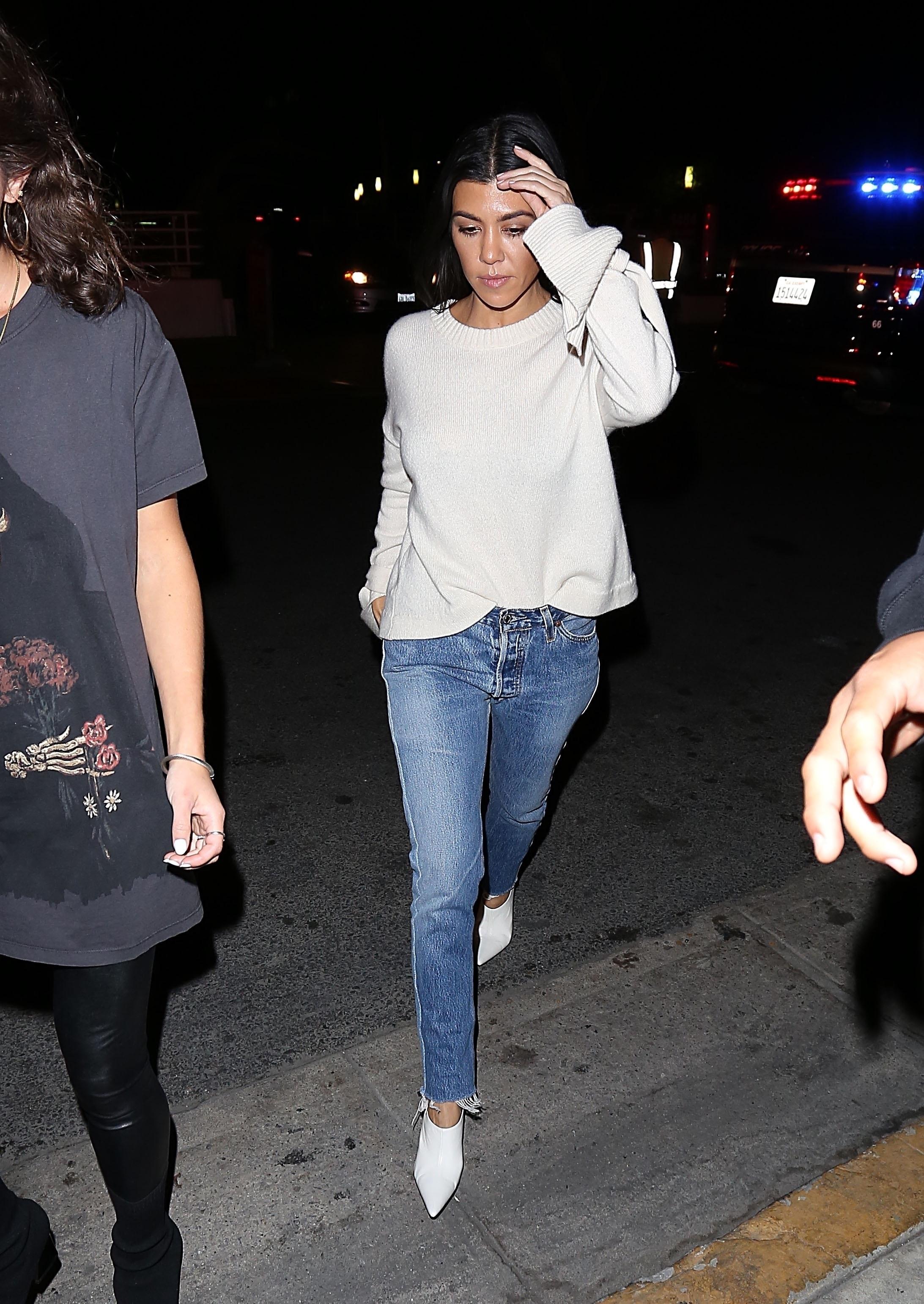 Kourtney Kardashian heads to Wednesday night church service