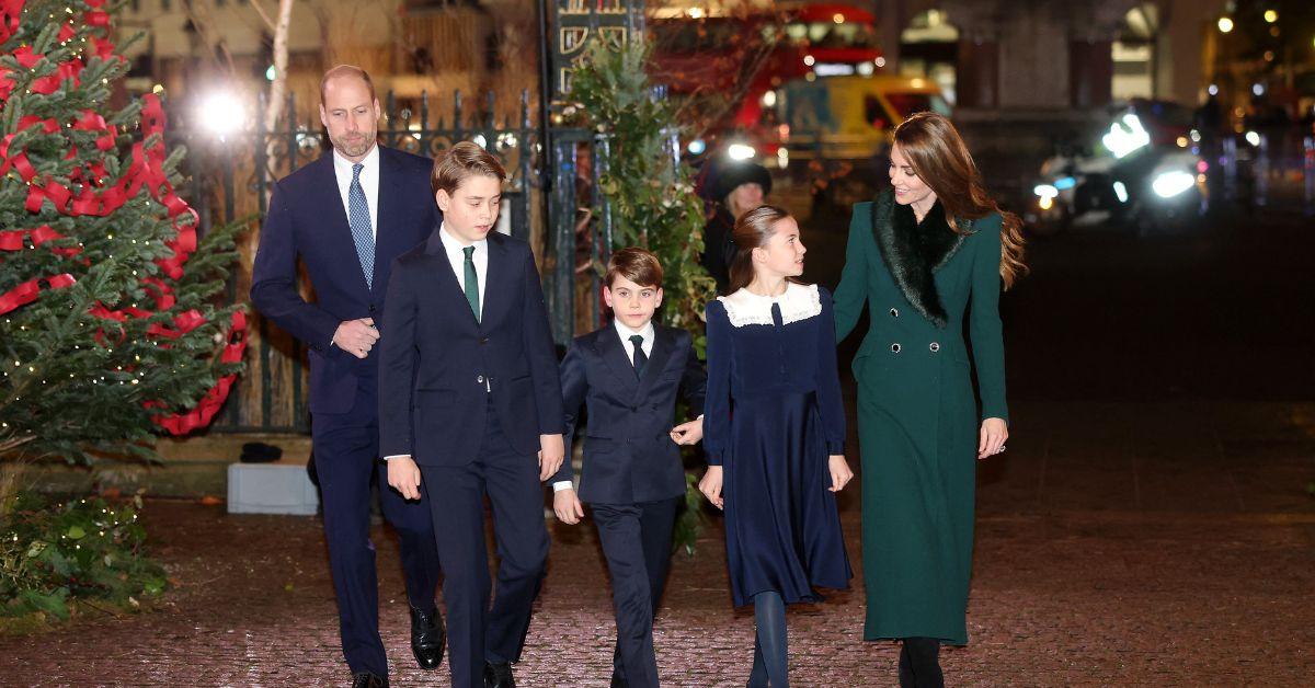 image of prince William, Kate Middleton, prince George, prince Louis and princess Charlotte 