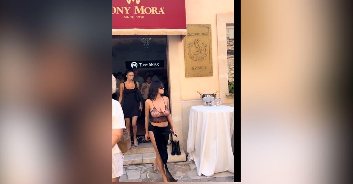 bianca censori mallorca outfit controversy