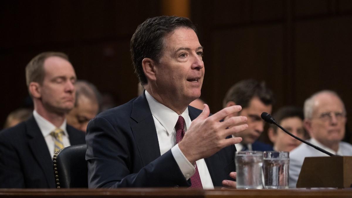 image of James Comey spoke out about Donald Trump's mental fitness. 