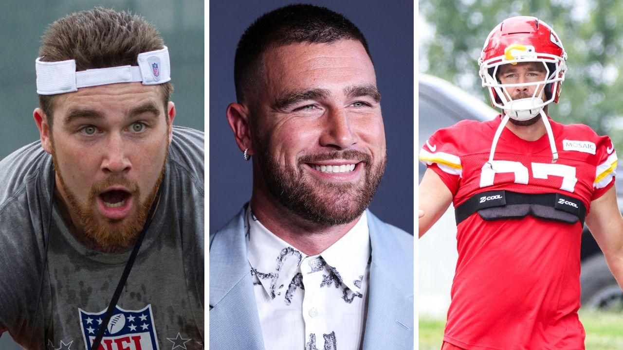 travis kelce transformation before after photos