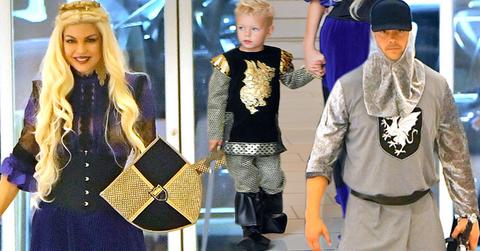 josh duhamel fergie son axl dressed up costume birthday party
