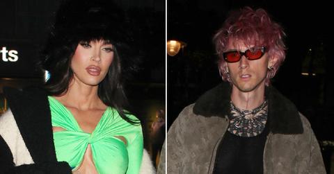 Split photo of Megan Fox and Machine Gun Kelly.