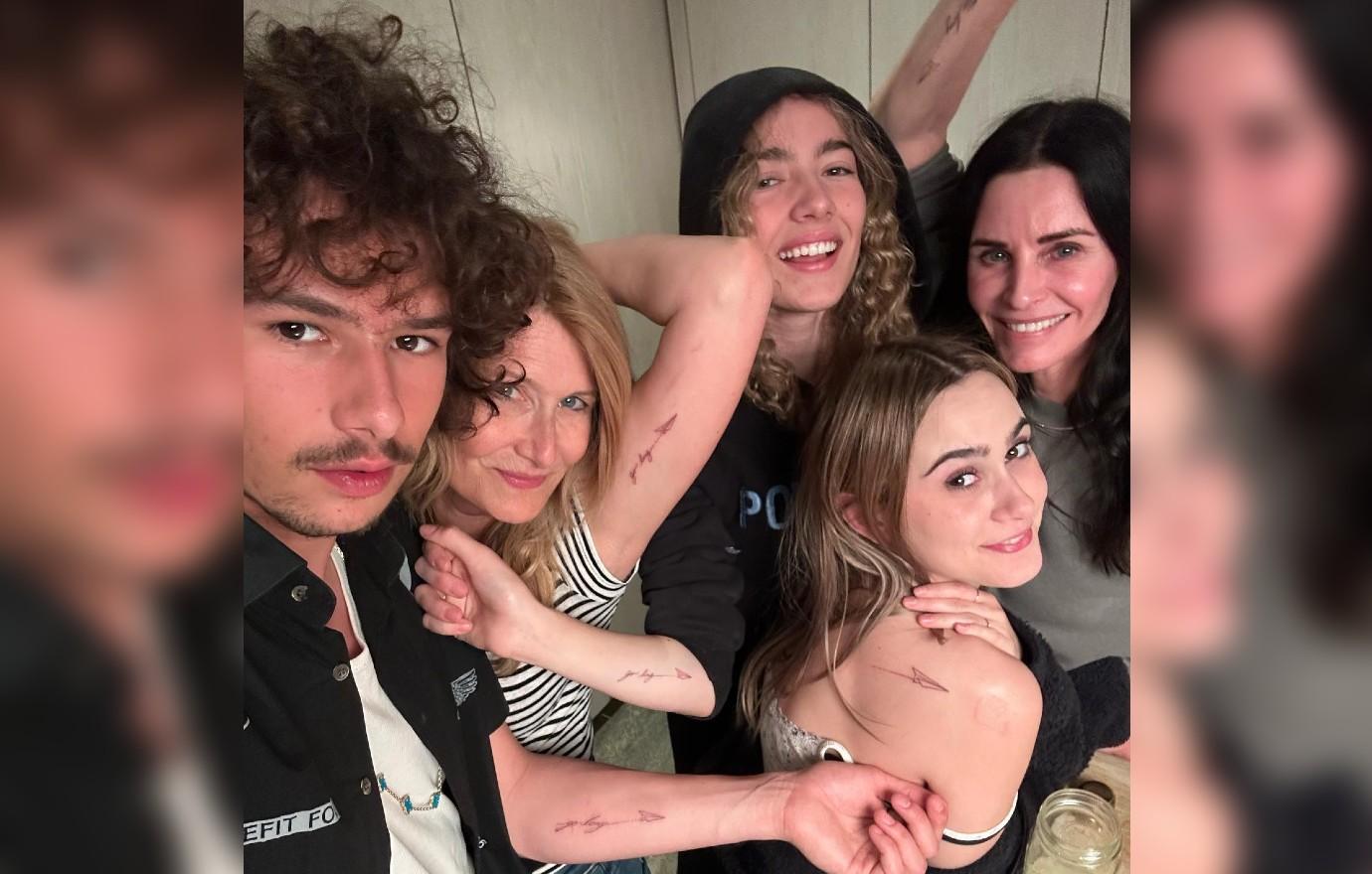 Courteney Cox & Coco Arquette Join Celeb Pals To Ink Matching Tattoos