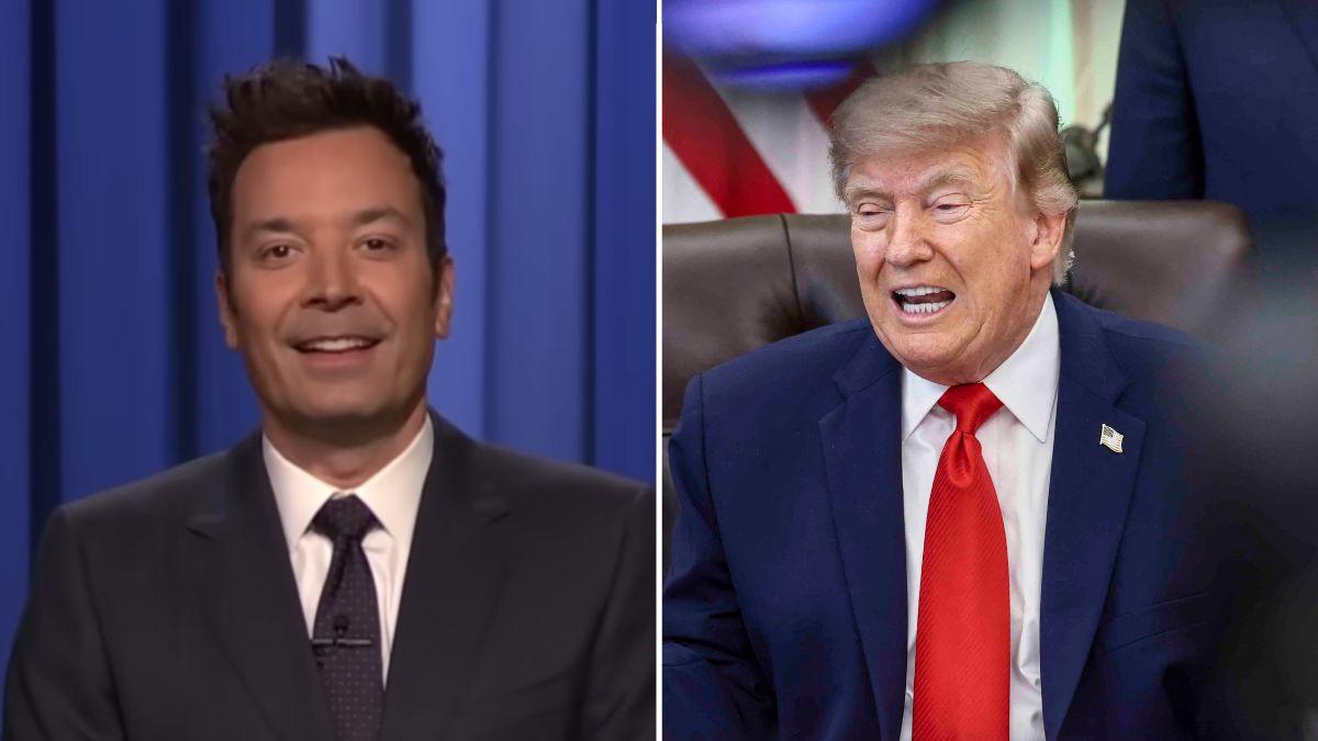 Photo of Jimmy Fallon and Donald Trump.
