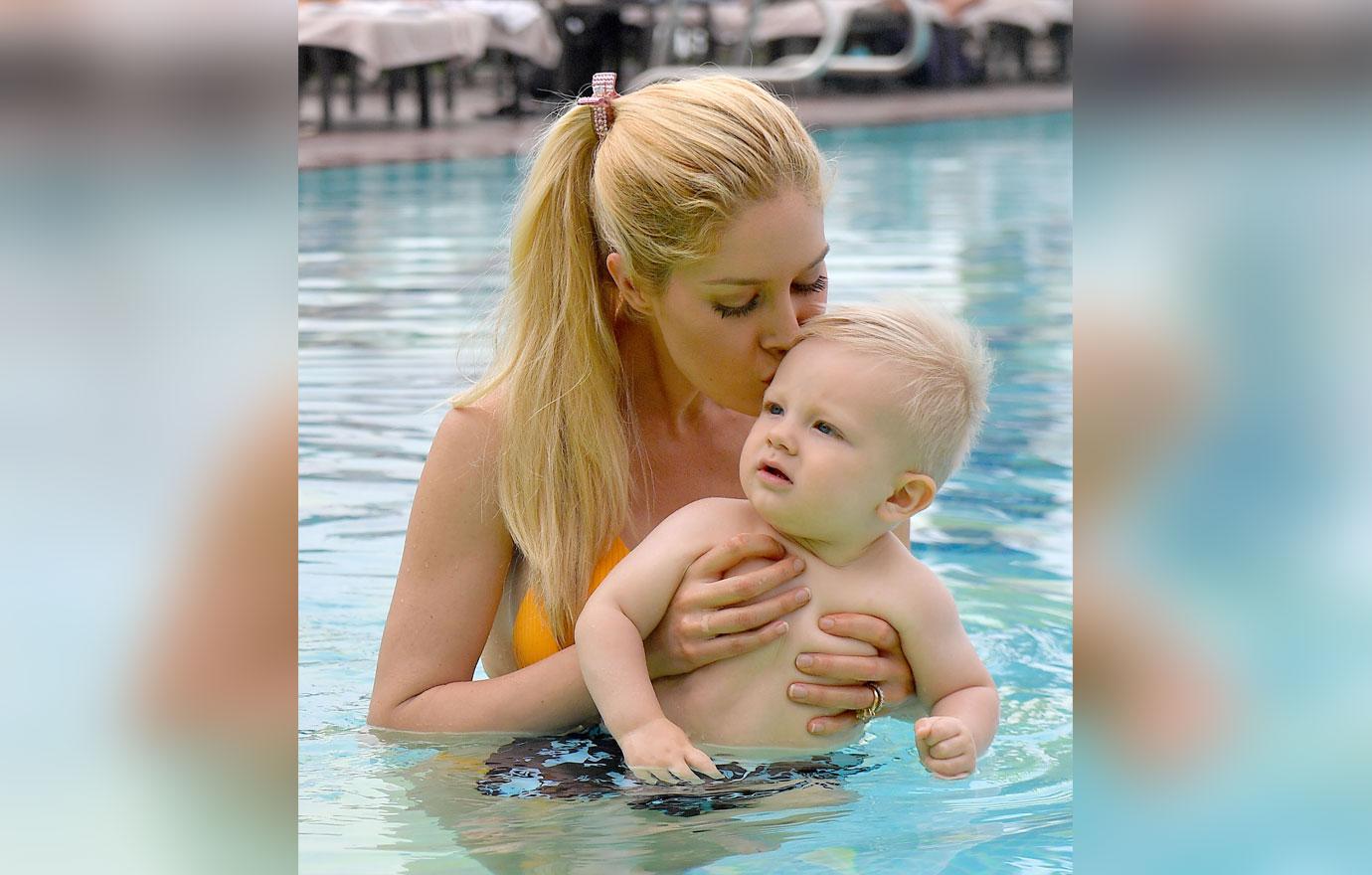 Heidi pratt baby gunner chillax poolside laguna beach 6