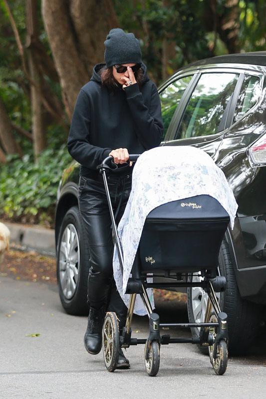 *EXCLUSIVE* Irina Shayk takes her newborn baby for a stroll