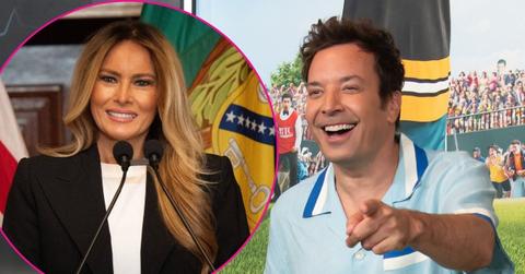 Composite photo of Melania Trump and Jimmy Fallon.