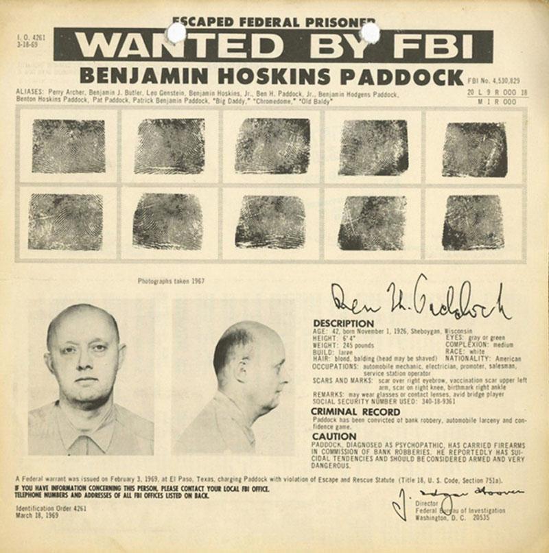 Benjamin Hoskins Paddock Wanted Poster