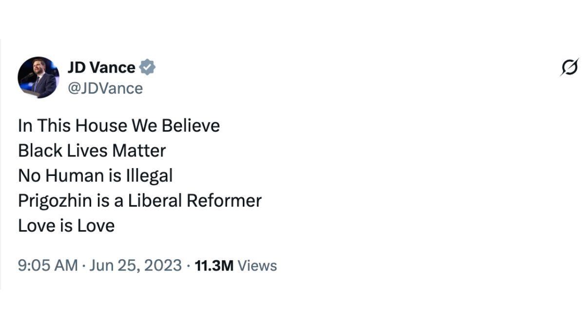 Photo of Social media was divided as to whether J.D. Vance's tweet was sarcastic.