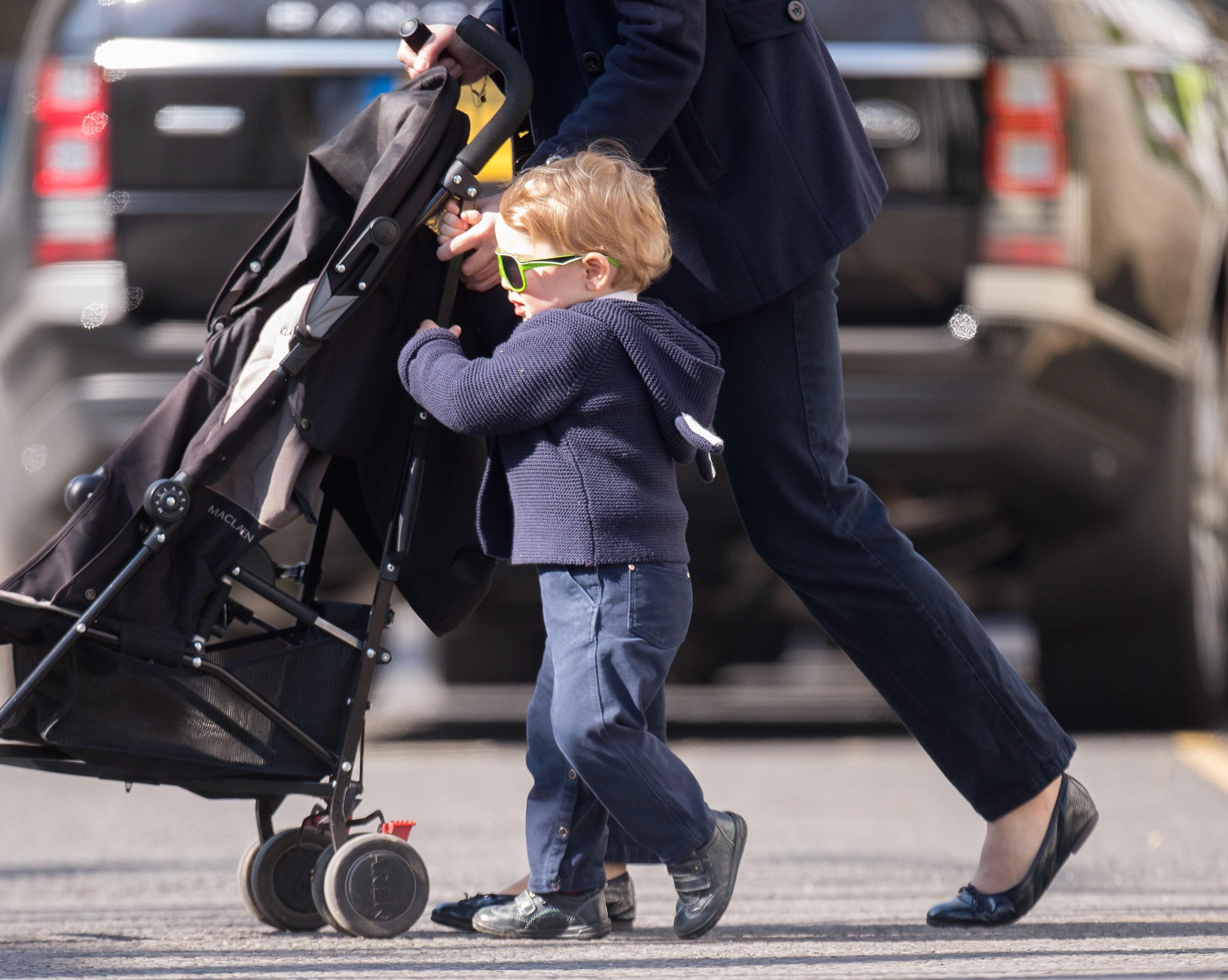 *EXCLUSIVE* His Royal Highness Prince George looks more like his Royal Coolness **USA, Canada ONLY** **MUST CALL FOR PRICING**